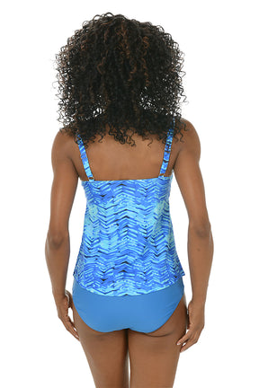 Santa Barbara Drawstring Tankini Top