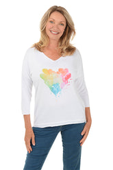 Heart Paint Drips Dolman Sleeve Top