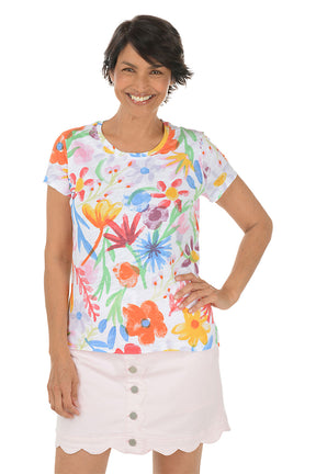 Floral Explosion Cotton Tee