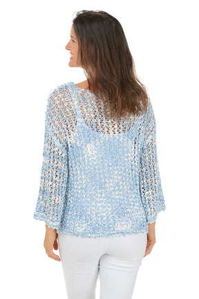 Marled Open Weave Sweater