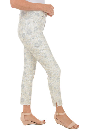 Floral Mirage Denim Twill Ankle Pant