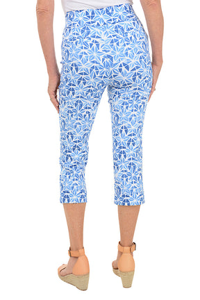 Star Print Pull-On Crop Pant