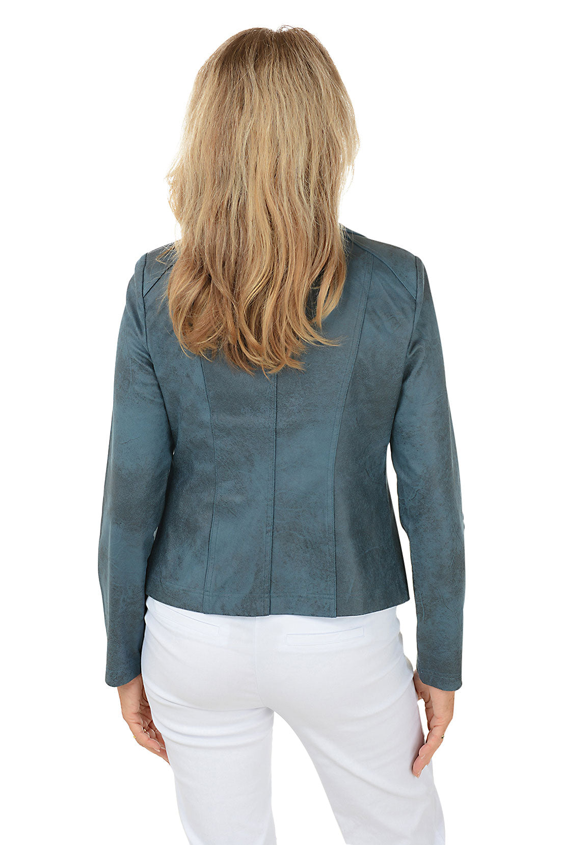 Burnished Faux Leather Jacket