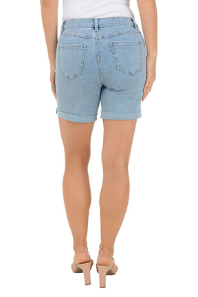 Cuffed Hem Denim Short