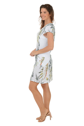 Fern Forest Cap Sleeve Dress