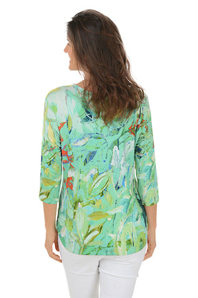 Paint Strokes 3/4 Dolman Sleeve Top