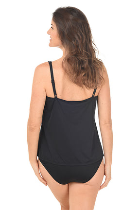 Solid Ring Detail Ultra Fit Tankini Top