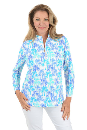 Daylight Palms Cooling UPF50+ Mock Neck Top