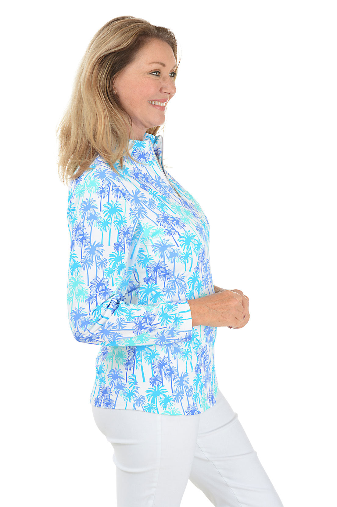 Daylight Palms Cooling UPF50+ Mock Neck Top