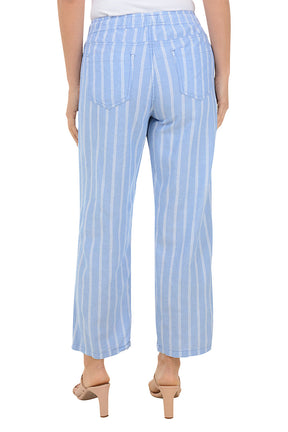 Chambray Triple Striped Linen Blend Pant