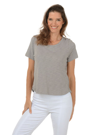 High-Low Curved Hem Tee