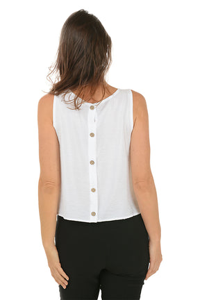 Twisted Hem Sleeveless Blouse