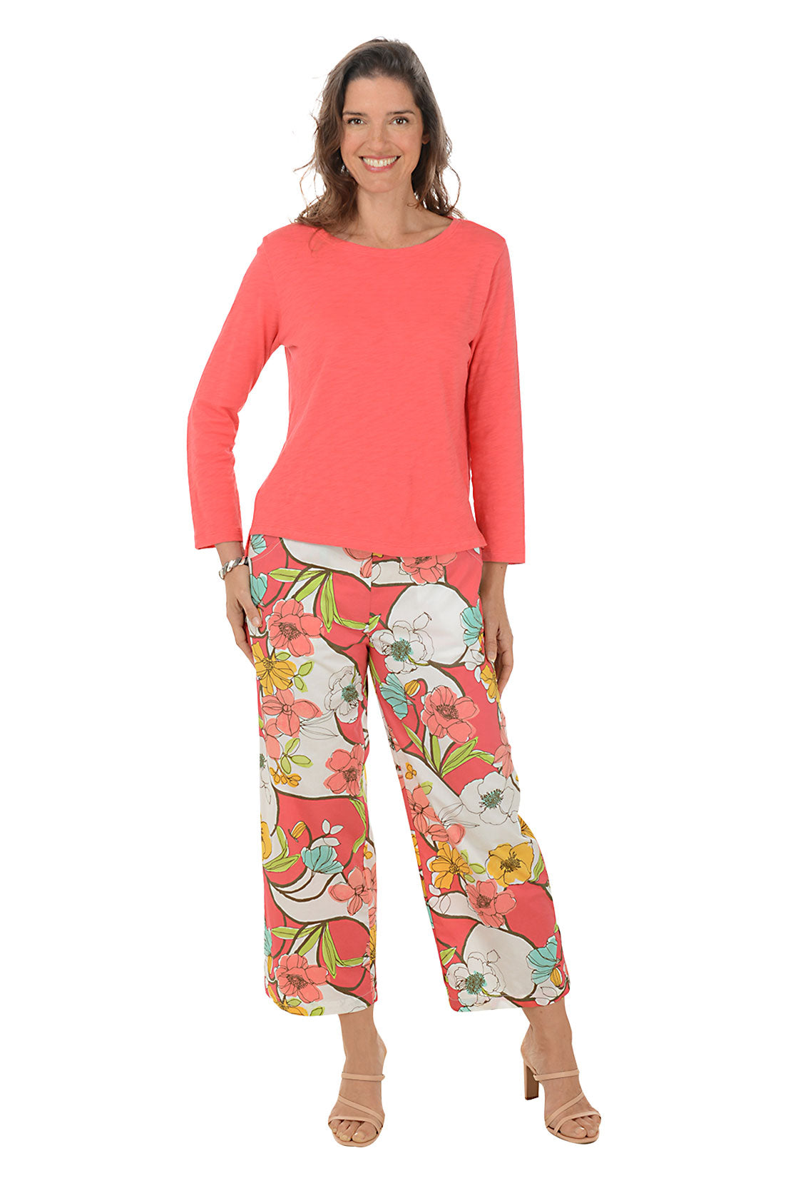 Bold Floral Resort Crop Pant