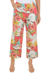 Bold Floral Resort Crop Pant