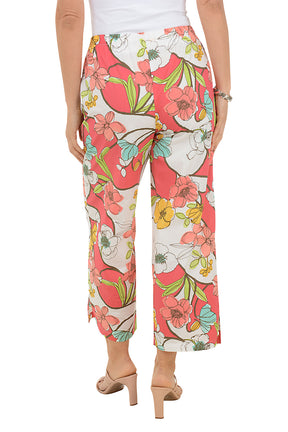 Bold Floral Resort Crop Pant