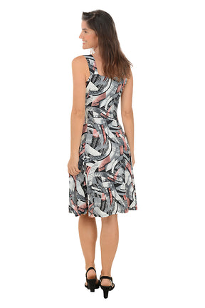 Art Deco Fit And Flare Sleeveless Dress