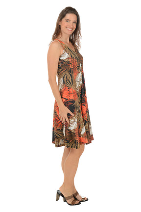 Palms Fit And Flare Sleeveless Dress