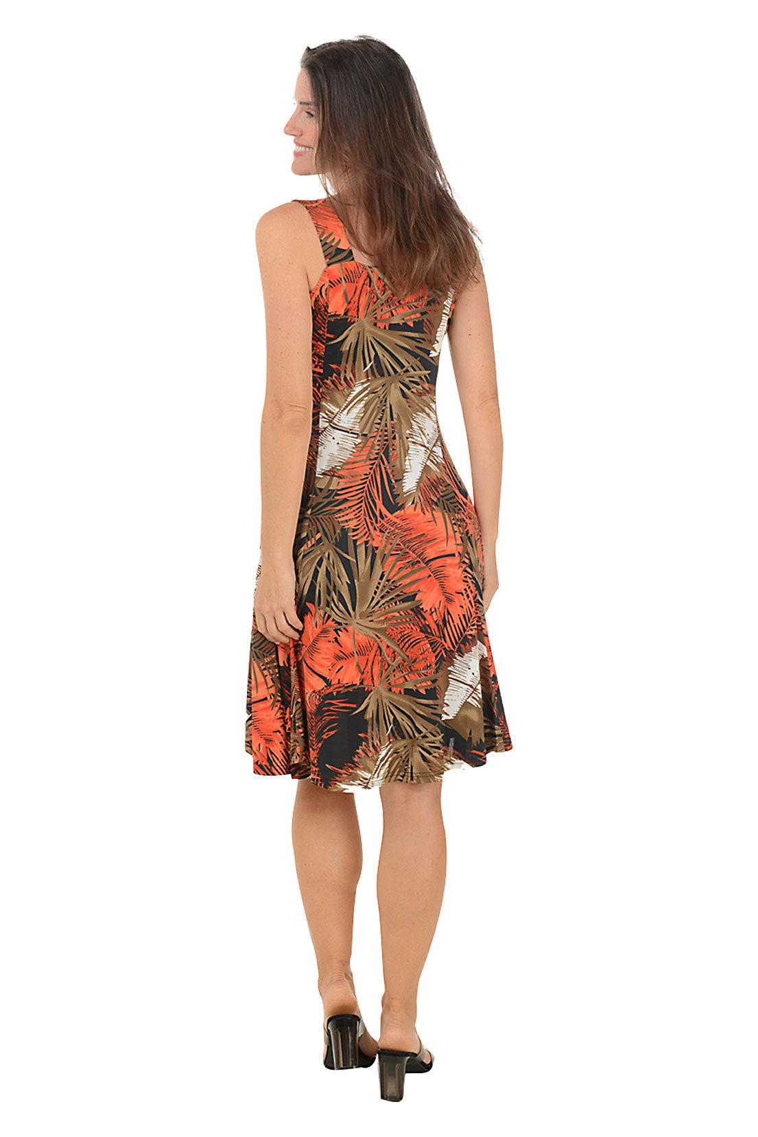 Palms Fit And Flare Sleeveless Dress