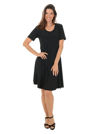 Fit And Flare Short Sleeve Dress