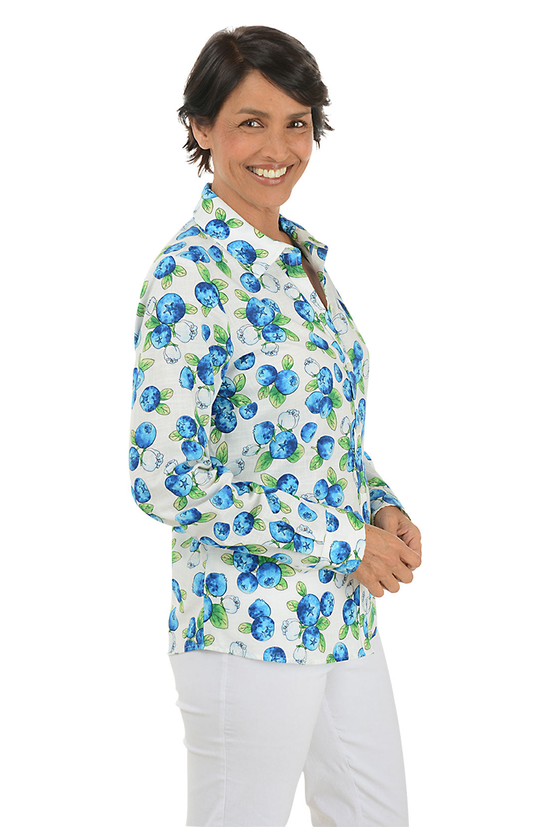 Blueberries Hampton Button-Front Shirt