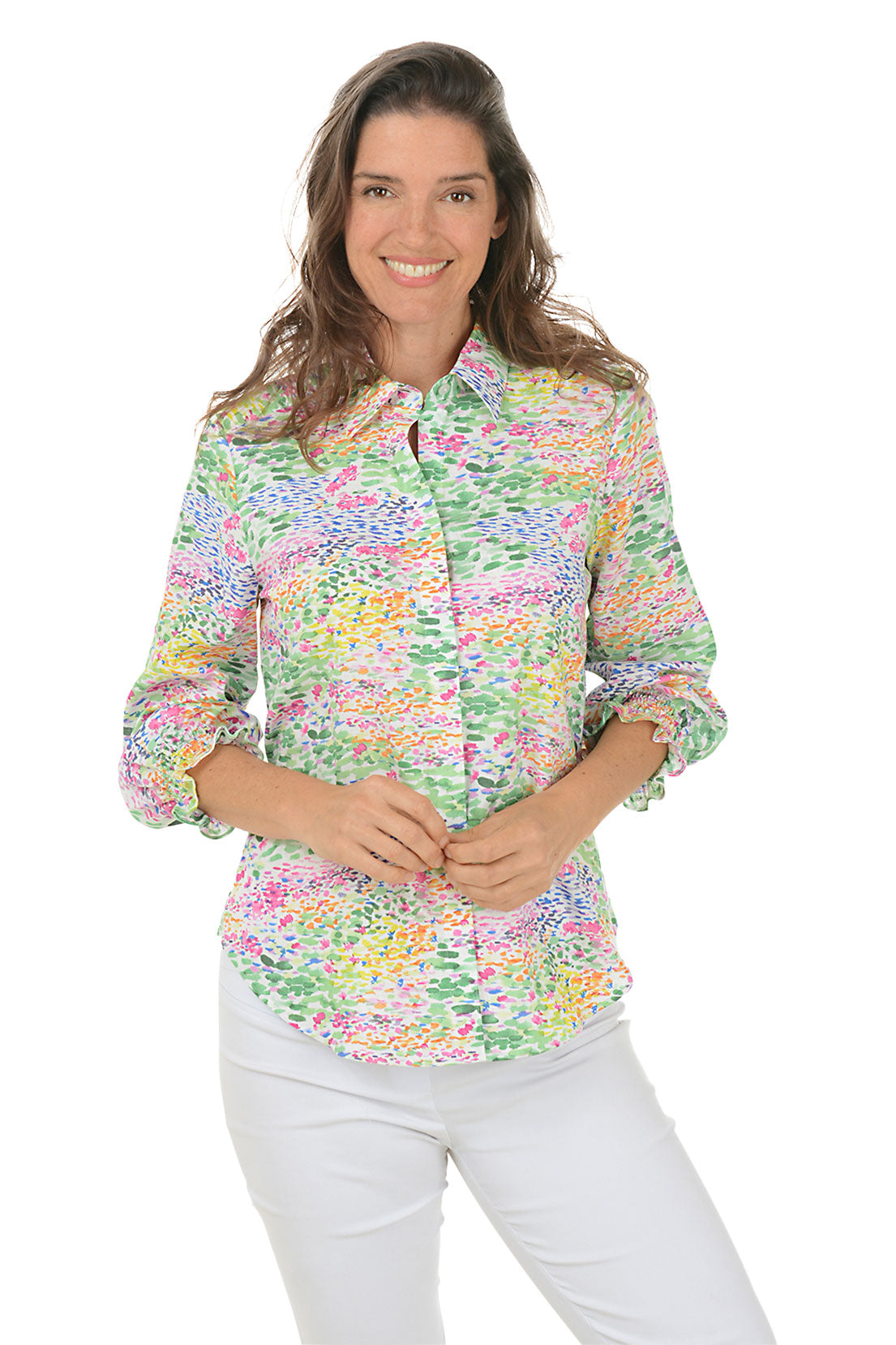 Lily Pond Olivia Linen Blend Shirt