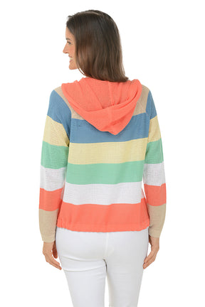 Parasol Rugby Striped Hoodie Sweater