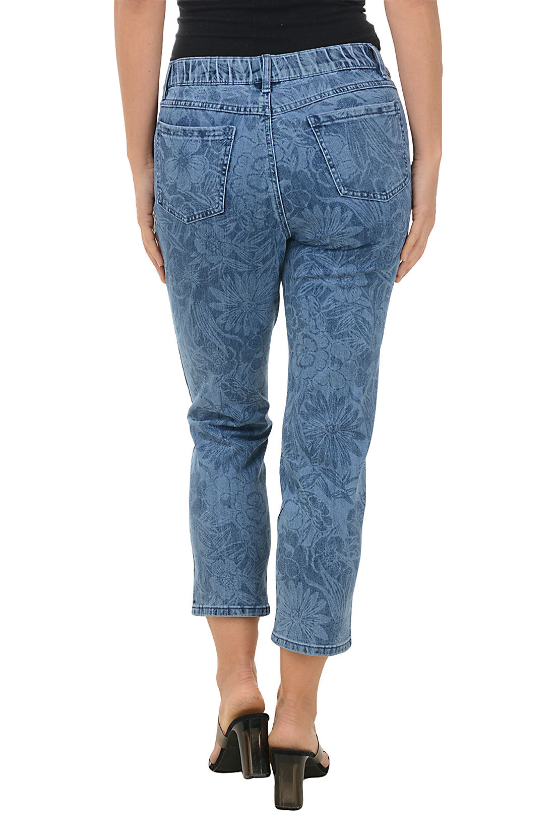 Wildflowers Pull-On Denim Crop Pant