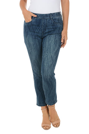 Vineyard Pull-On Denim Ankle Pant