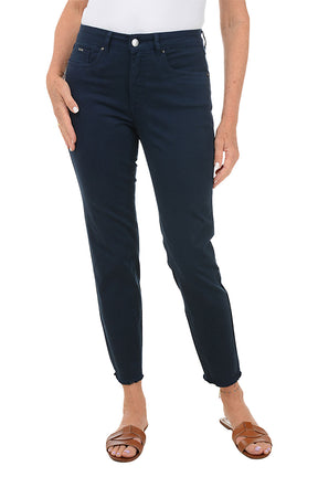 Olivia Frayed Twill Ankle Pant