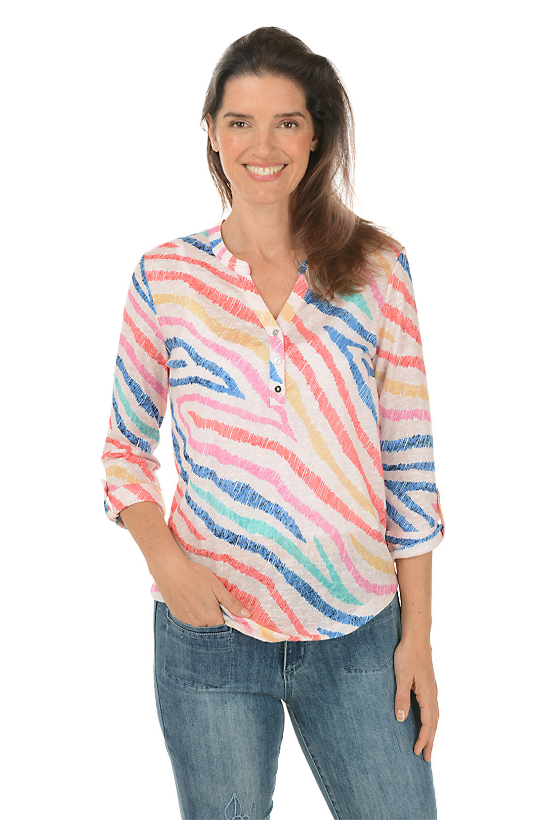 Trailblaze Triple Button Henley Top