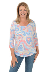 Groovy Boat Neck Slub Knit Top