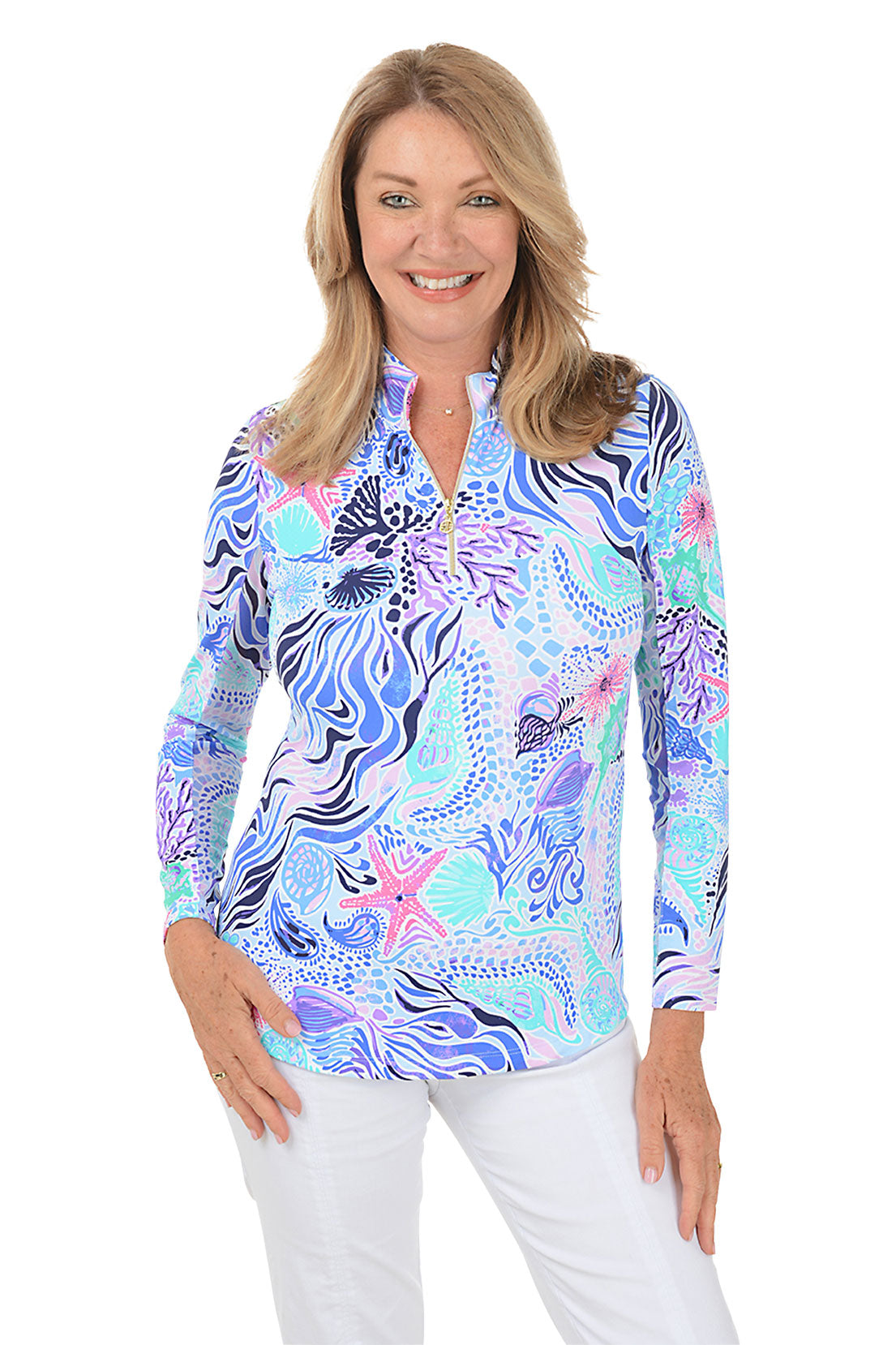 Blue Sea Wave UPF50+ Sun Shirt