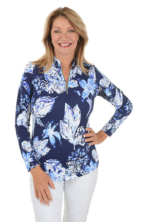 Blue Lily UPF50+ Sun Shirt