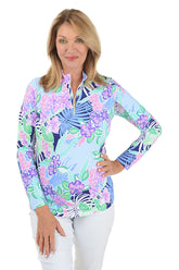 Navy Island Floral UPF50+ Sun Shirt