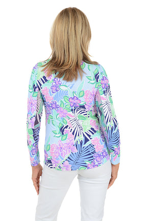 Navy Island Floral UPF50+ Sun Shirt