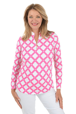 Pink Circle Geo UPF50+ Sun Shirt