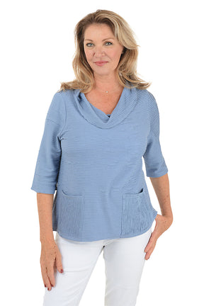 Hudson Ribbed Double Pocket Top