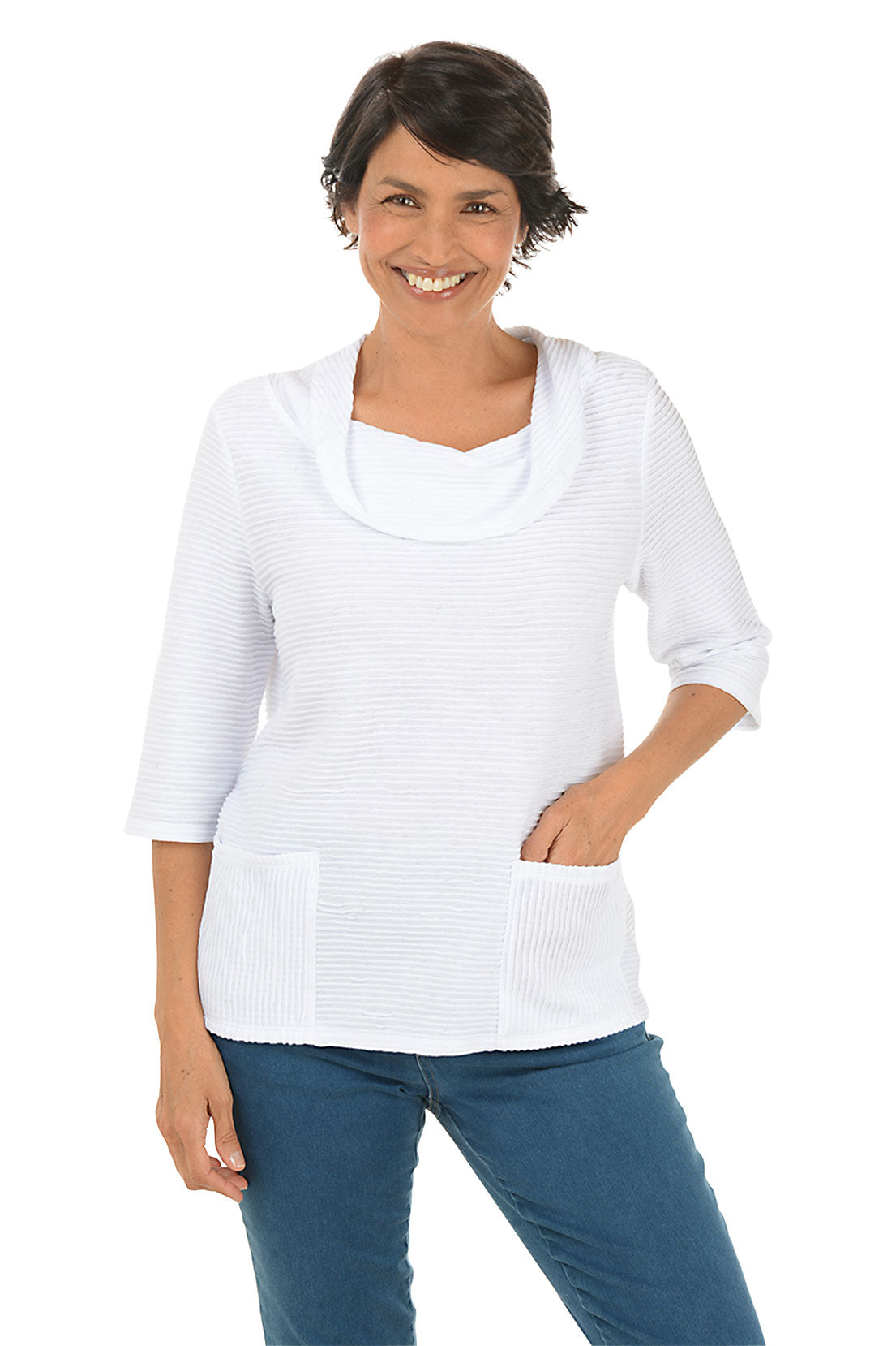 Hudson Ribbed Double Pocket Top