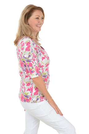 Azalea Cotton 3/4 Sleeve Top