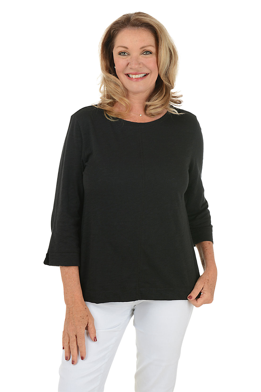 Coverstitch Boatneck Cotton Top