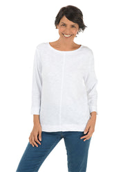 Coverstitch Boatneck Cotton Top