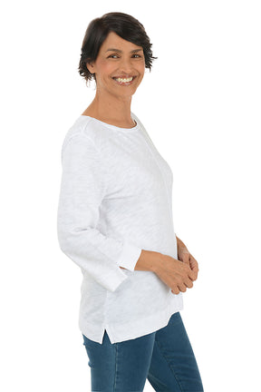 Coverstitch Boatneck Cotton Top