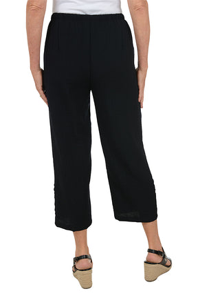 Crinkle Ruched Crop Pant