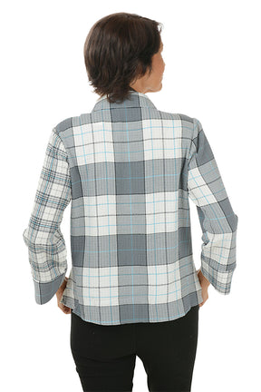 Plaid Hip Pocket Button-Front Shirt