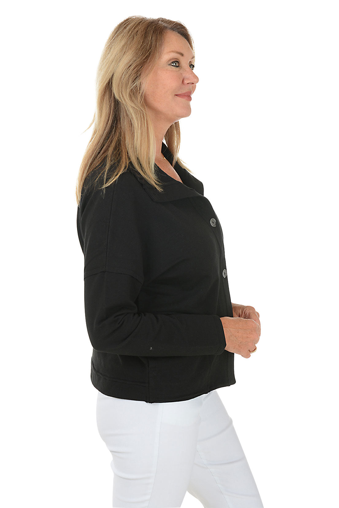 French Terry Curved Pocket Jacket