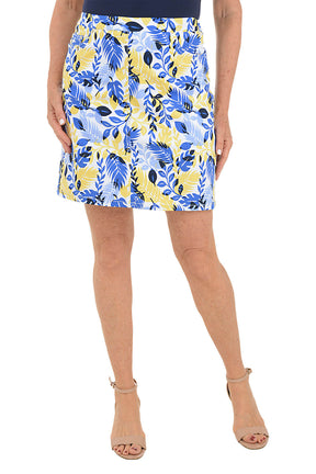 Petite Making Waves Overlapping Leaves Skort