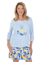 Making Waves Pineapple Tulip Hem Top