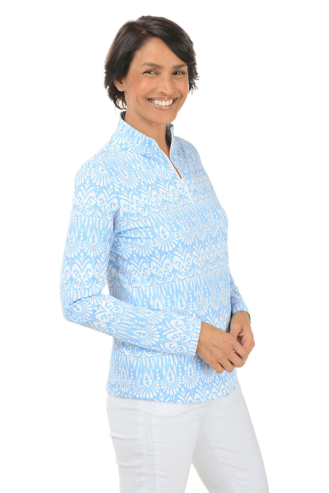 Periwinkle Barbara Palm UPF50+ Sun Shirt