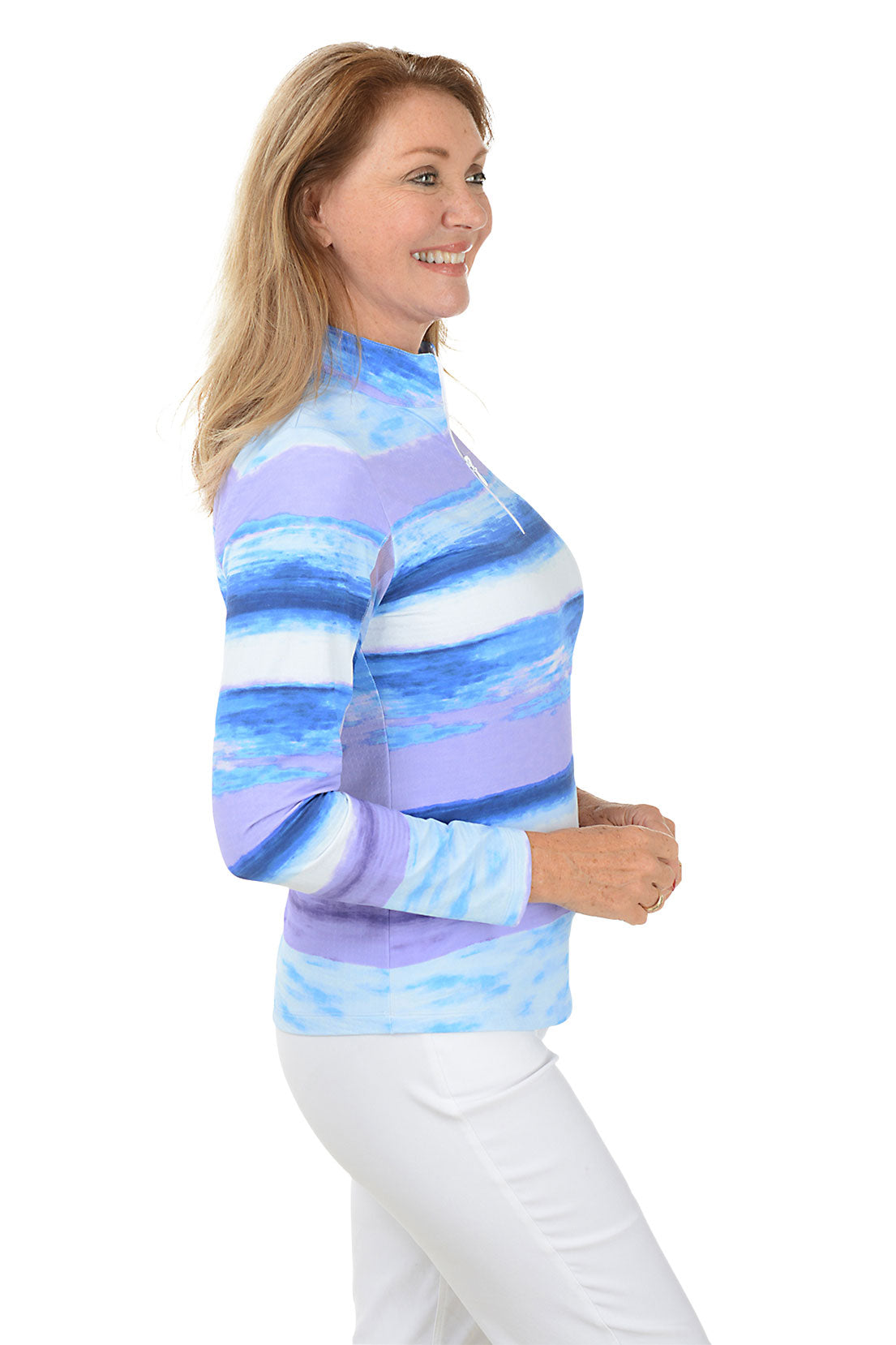 Periwinkle Amy Watercolor UPF50+ Sun Shirt