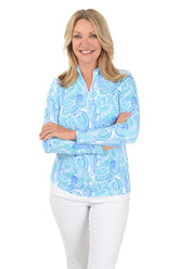 Periwinkle Gloria Paisley UPF50+ Sun Shirt